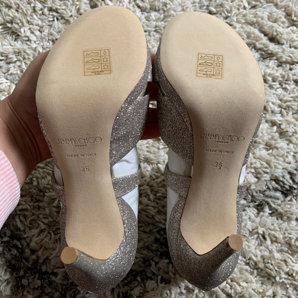 NIB Jimmy Choo LORINA 100 Glitter Sandals 6/36 - Picture 5 of 8